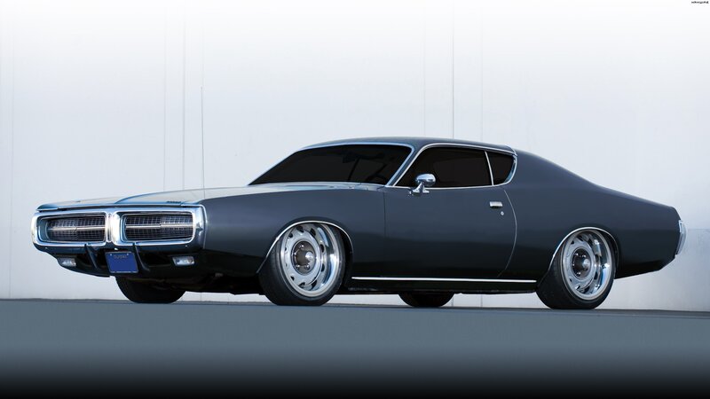 black classic muscle car