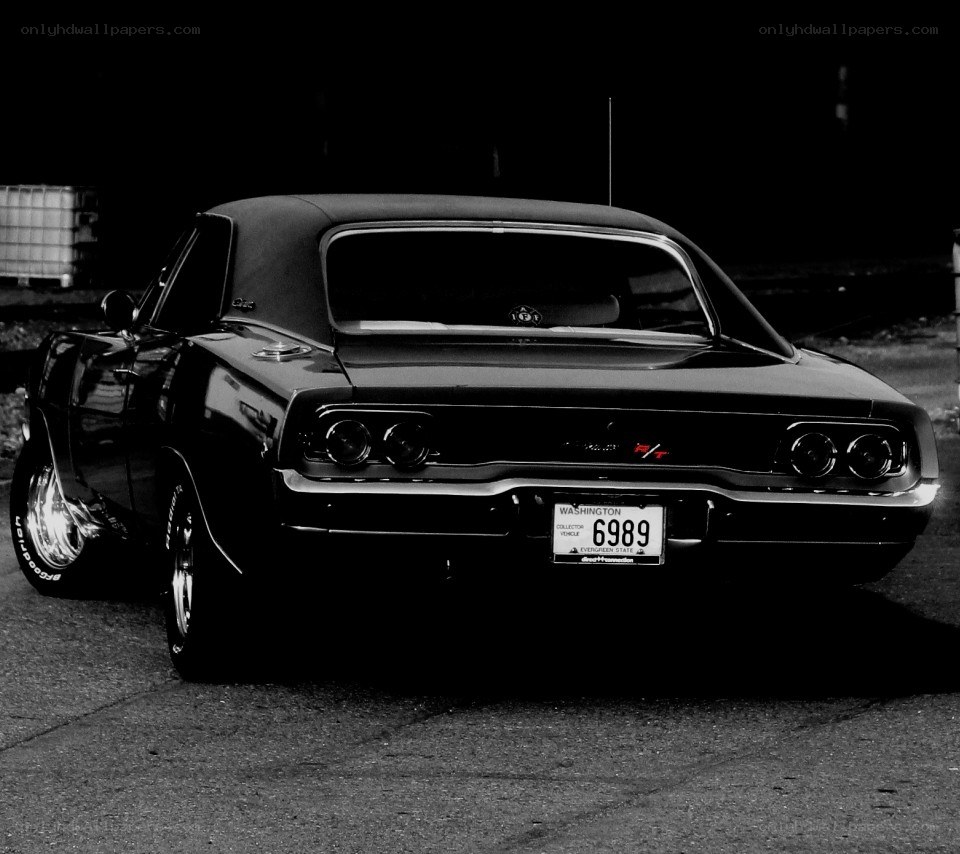 black classic muscle car
