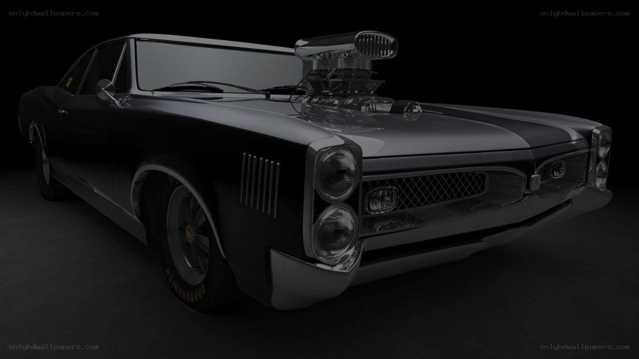 black classic muscle car