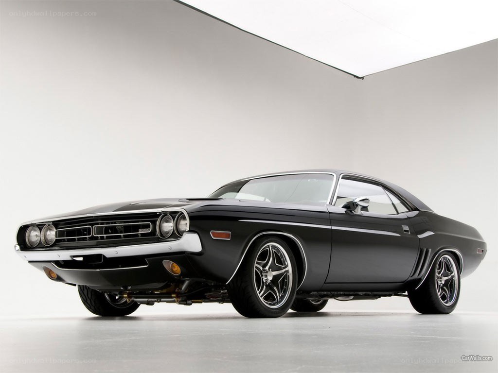 black classic muscle car