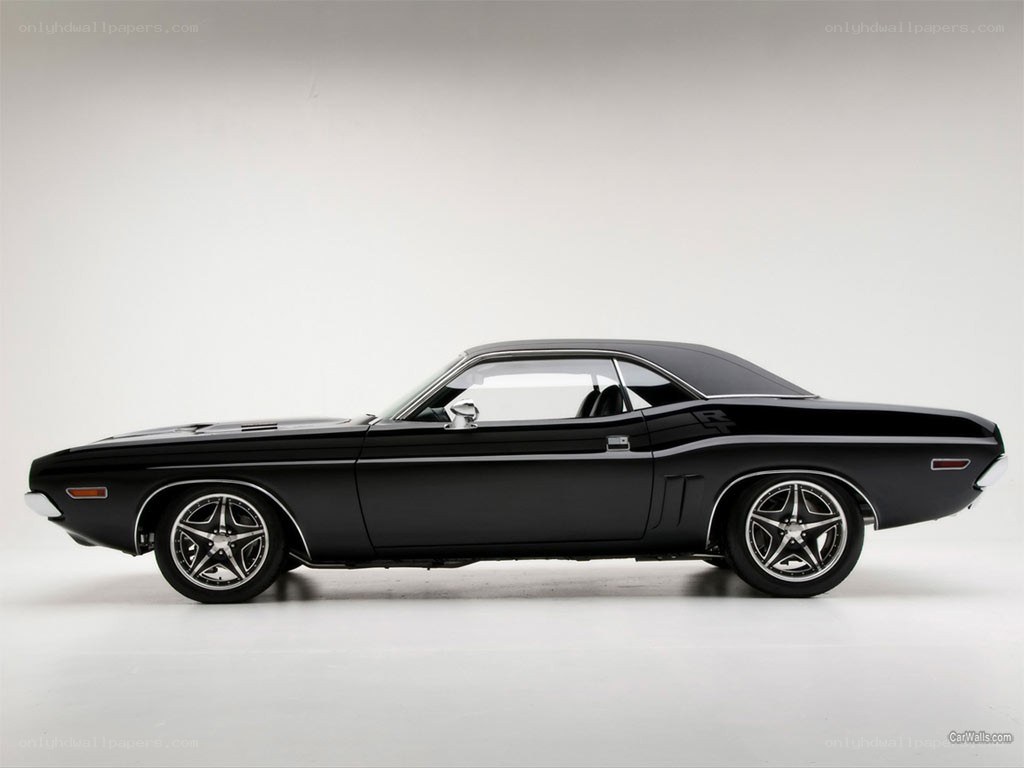 black classic muscle car
