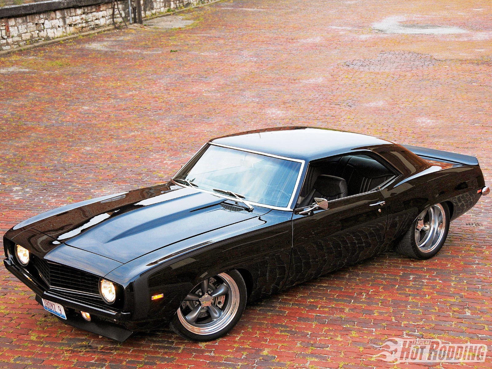 black classic muscle car