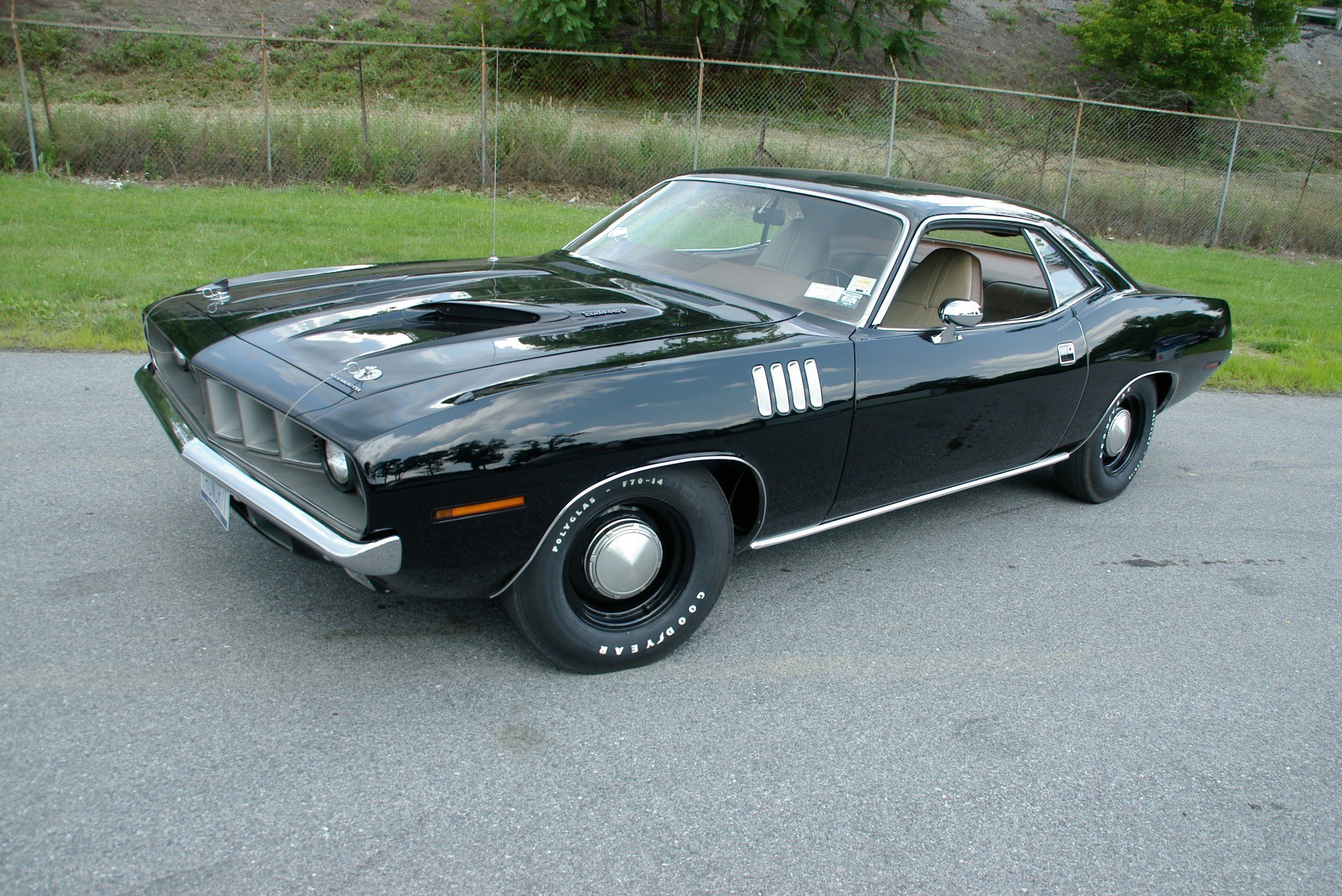 black classic muscle car