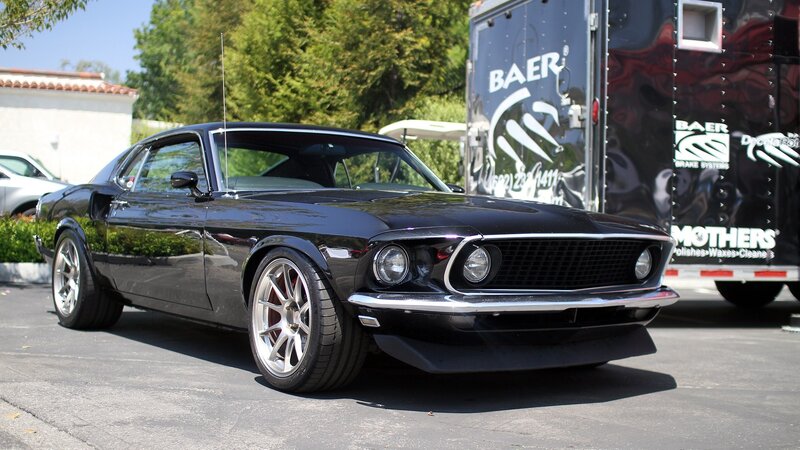 Black Classic Muscle Car — Calm, Afternoon, Photograph, Trailer