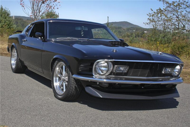 Black Classic Muscle Car — Calm, Afternoon
