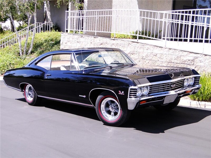 Black Classic Muscle Car — Calm, Daytime