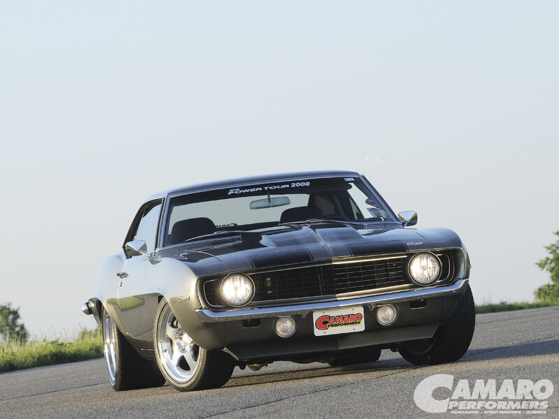 Black Classic Muscle Car — Dramatic, Afternoon, Photograph, Road