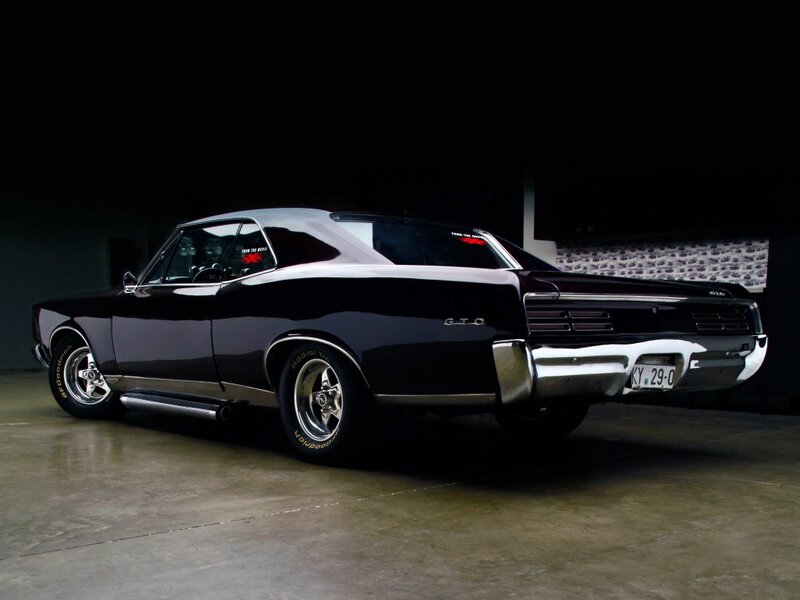 Black Classic Muscle Car — Dramatic, Photograph, Garage