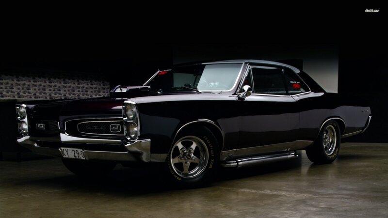 Black Classic Muscle Car — Dramatic, Photograph, License Plate