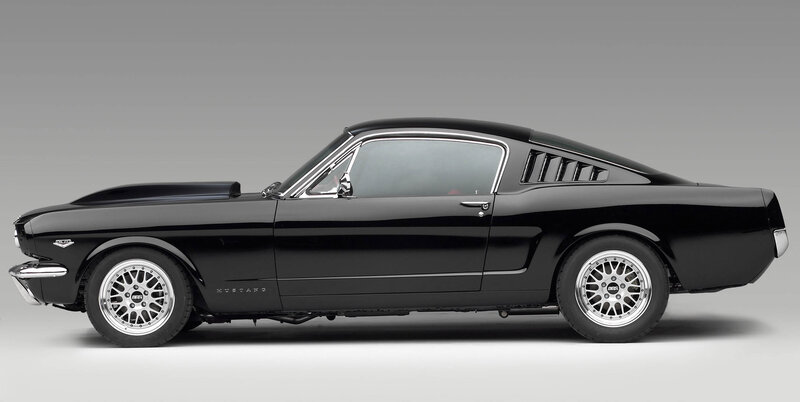 Black Classic Muscle Car — Neutral, Photograph, Wheels