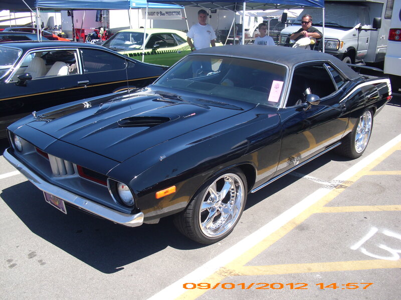 Black Classic Muscle Car — Outdoor, Afternoon