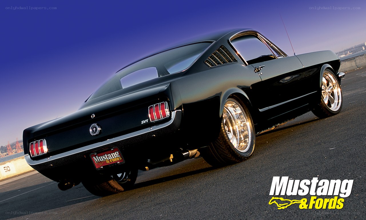 Black classic Mustang car