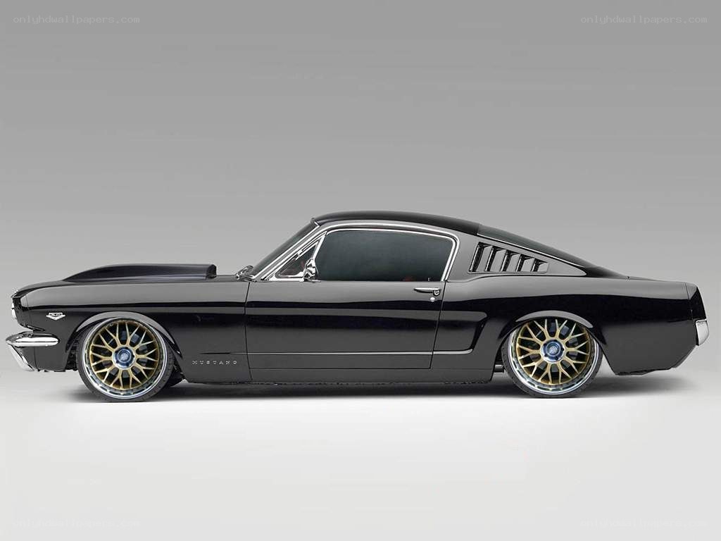 black classic mustang car