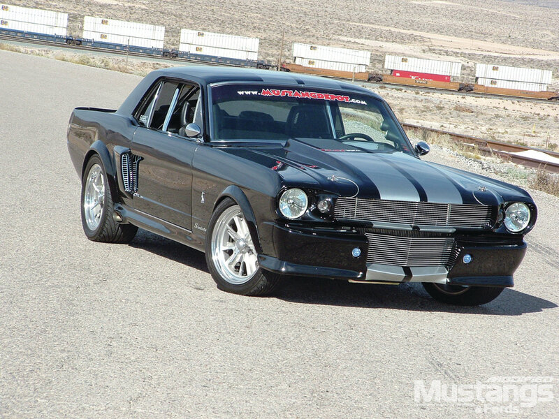 Black Classic Mustang — Dramatic, Afternoon, Photograph