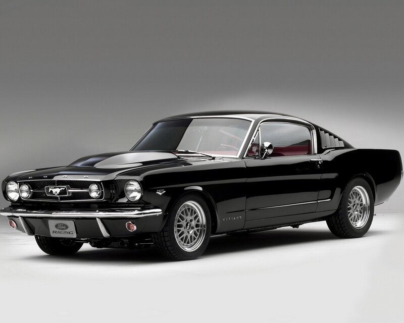 Black Classic Mustang — Dramatic, Photograph