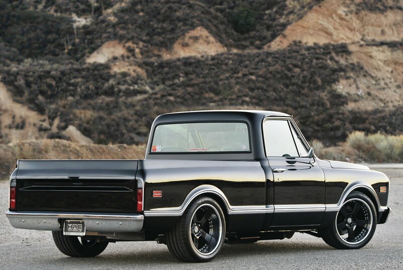 Black Classic Pickup Truck — Dramatic, Afternoon, Photograph, Mountain