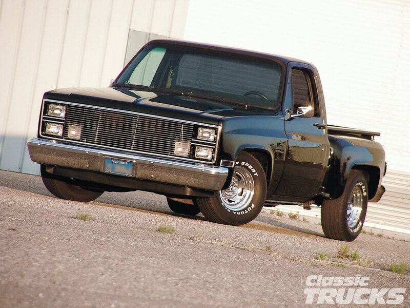 Black Classic Pickup Truck — Dramatic, Afternoon, Photograph