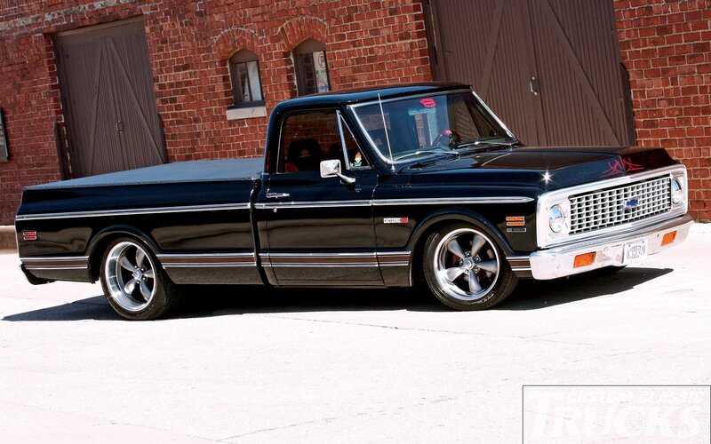 Black Classic Pickup Truck — Dramatic, Afternoon