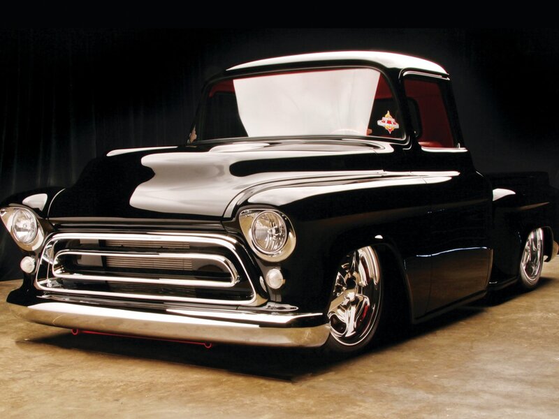 Black Classic Pickup Truck — Dramatic, Photograph, Chrome Grille