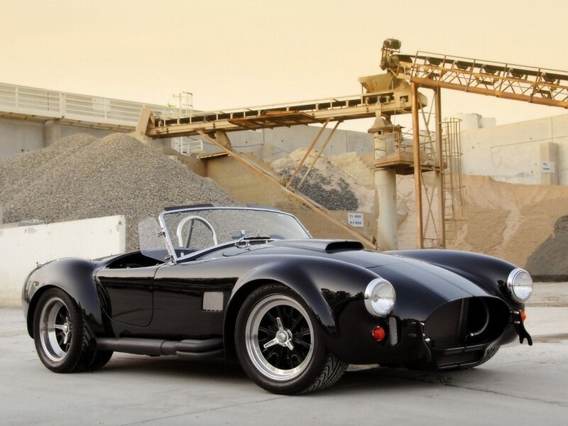 Black classic sports car