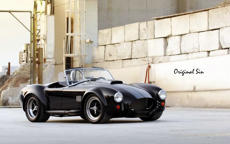 Black classic sports car
