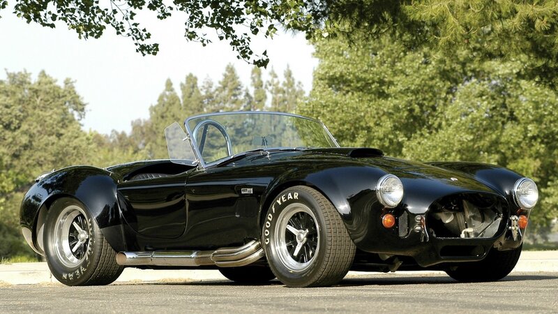 Black classic sports car