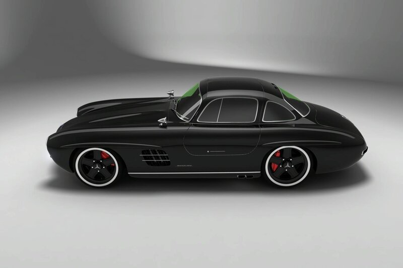 Black classic sports car