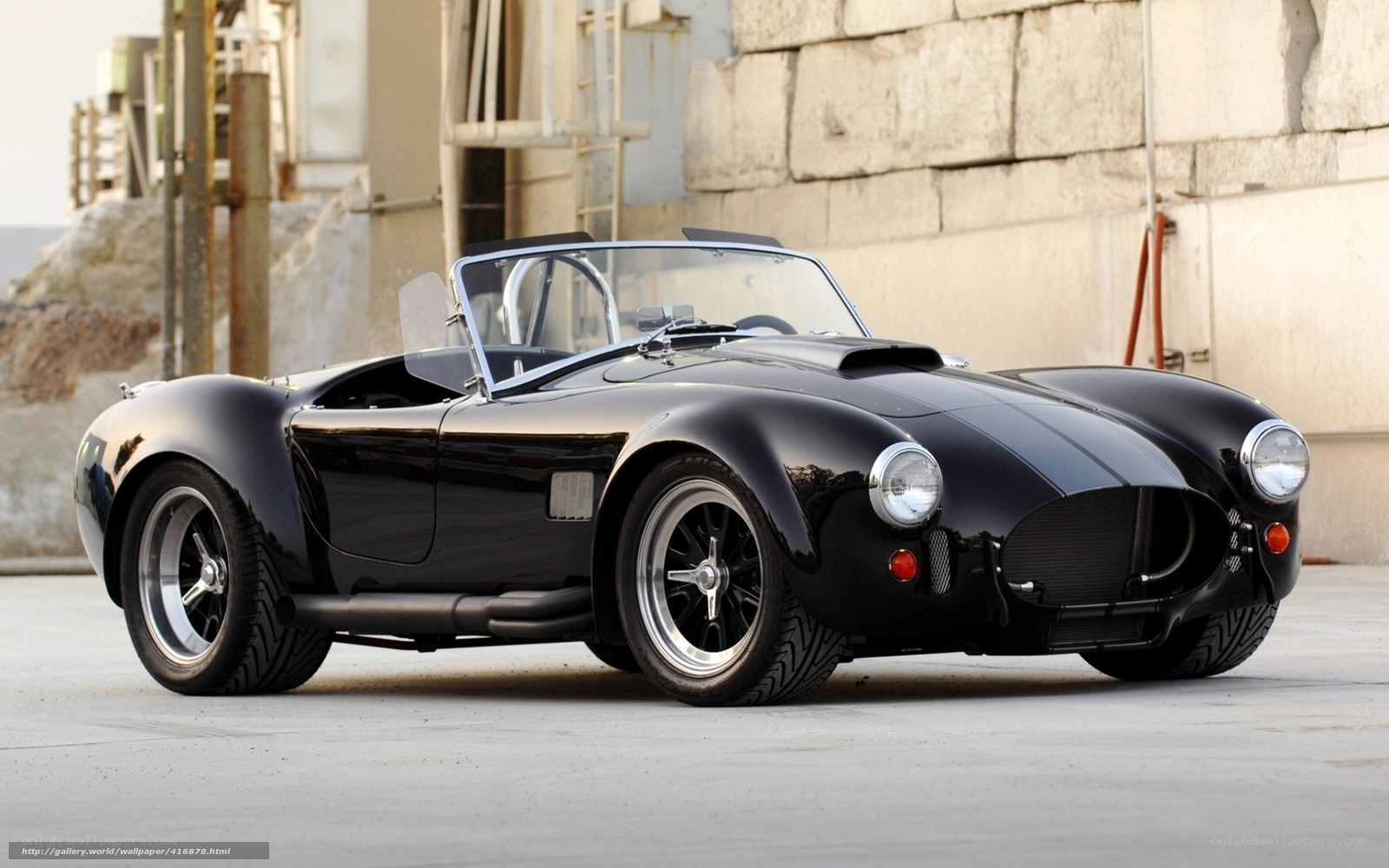Black classic sports car