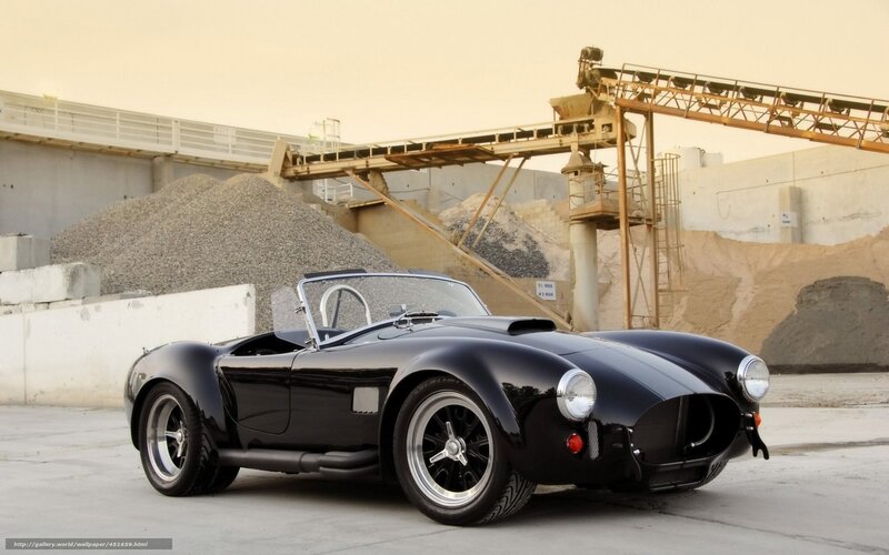 Black classic sports car