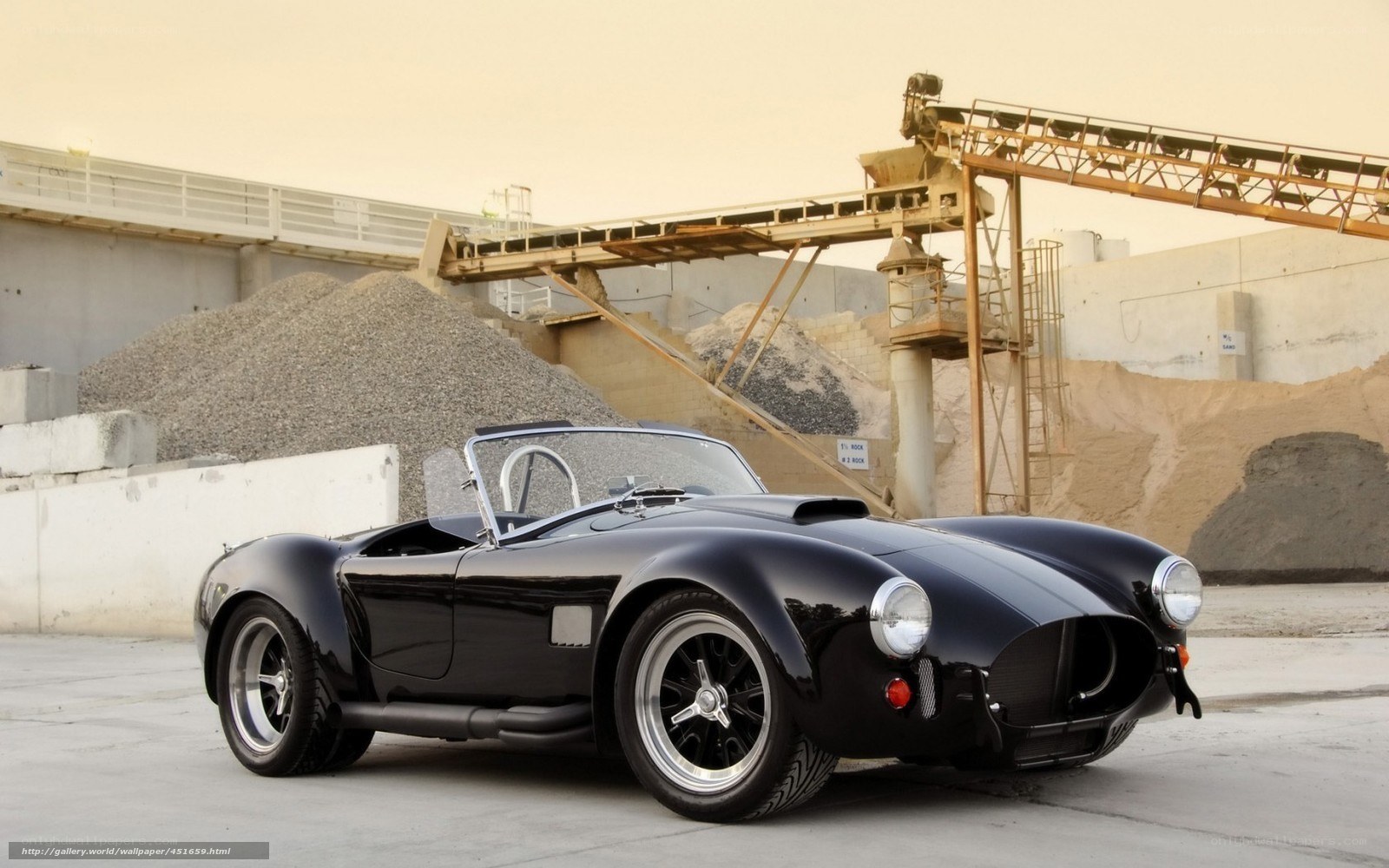 Black classic sports car