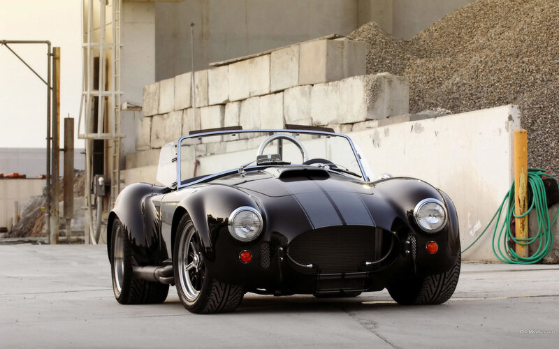 Black classic sports car