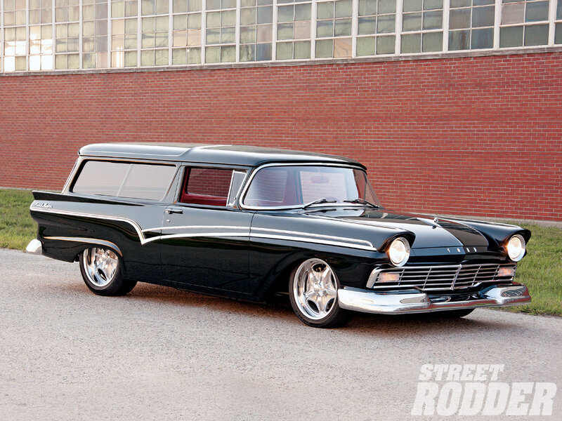 Black Classic Station Wagon — Calm, Afternoon
