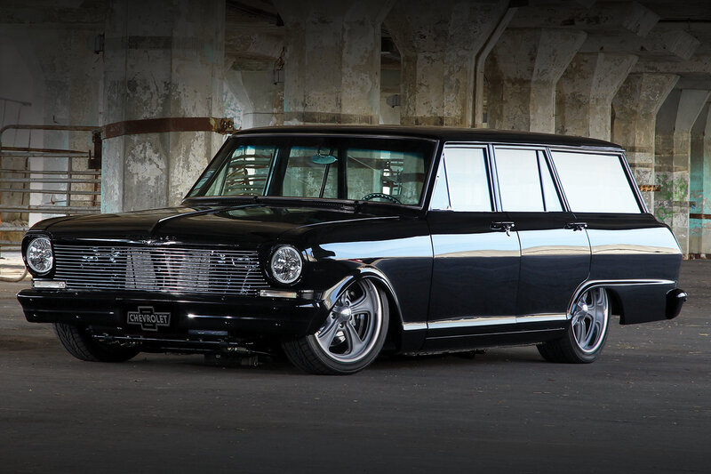 Black Classic Station Wagon — Dramatic, Photograph, Car