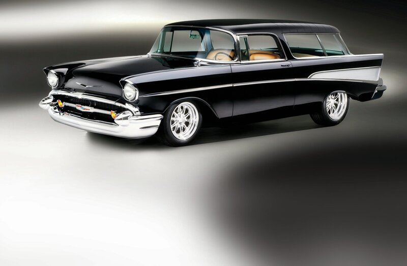 Black Classic Station Wagon — Dramatic, Photograph