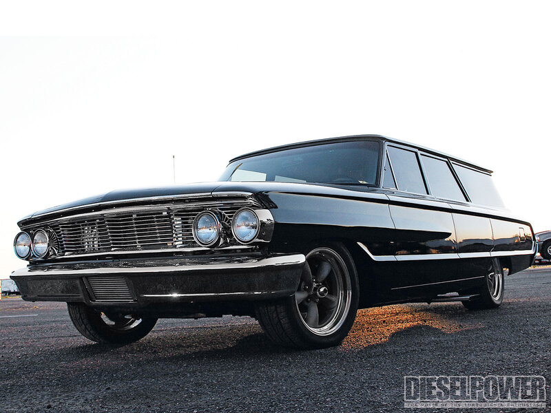 Black Classic Station Wagon — Dramatic