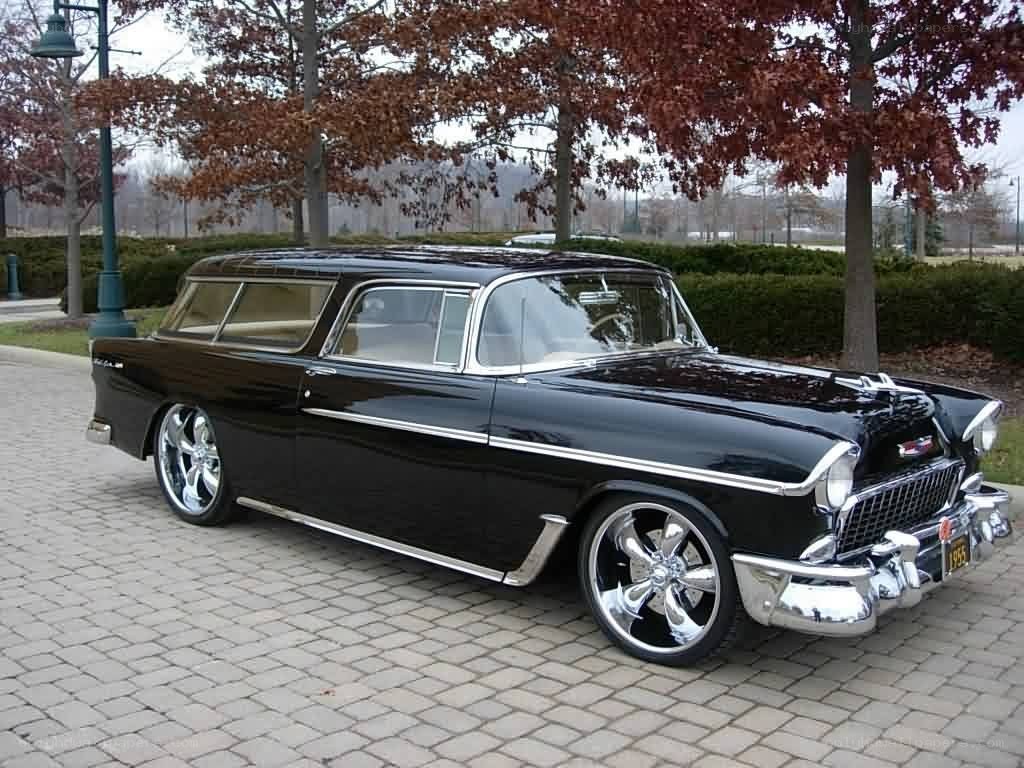 black classic station wagon