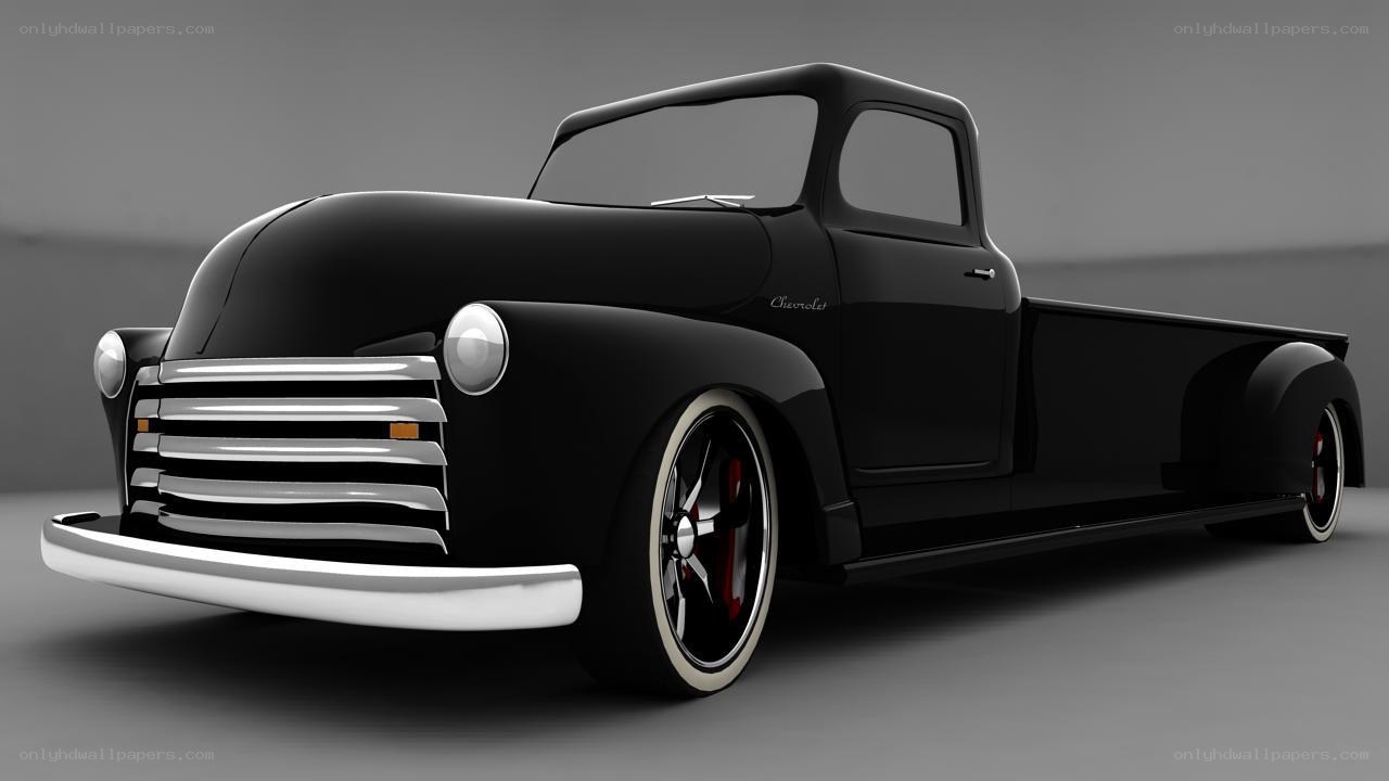 black classic truck