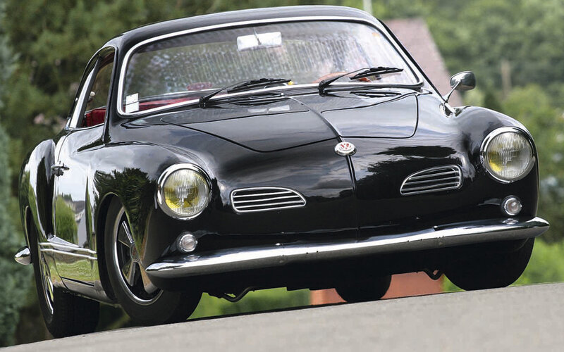 Black classic Volkswagen Karmann Ghia