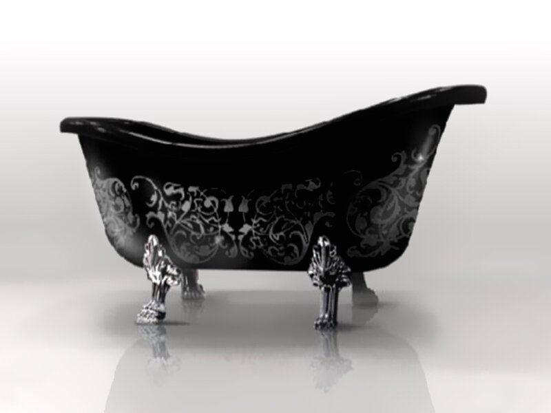 Black Clawfoot Bathtub