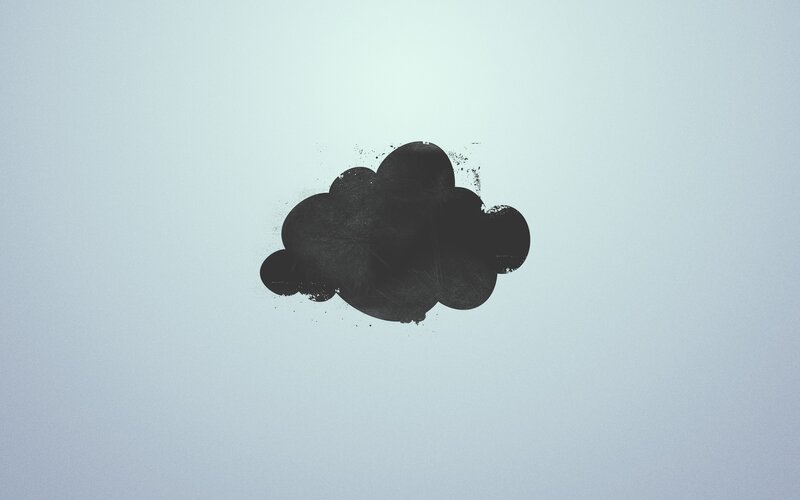 Black Cloud on Blue Sky