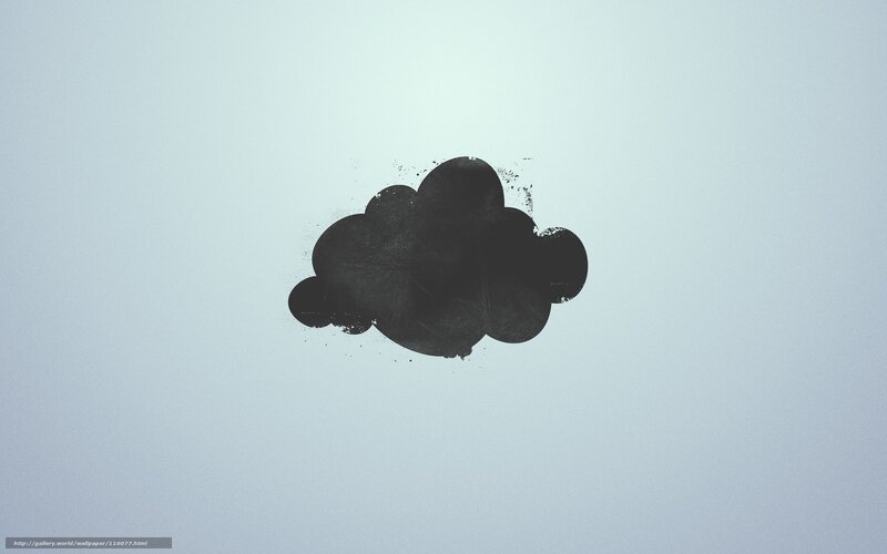 black cloud on gray background