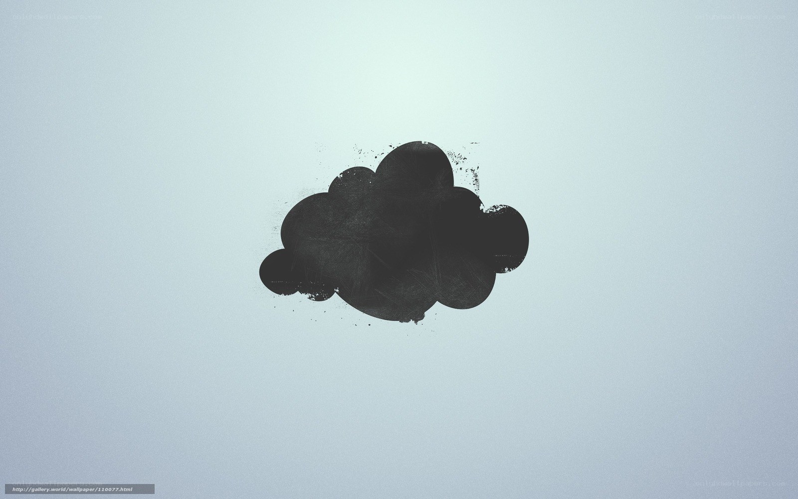 black cloud on gray background