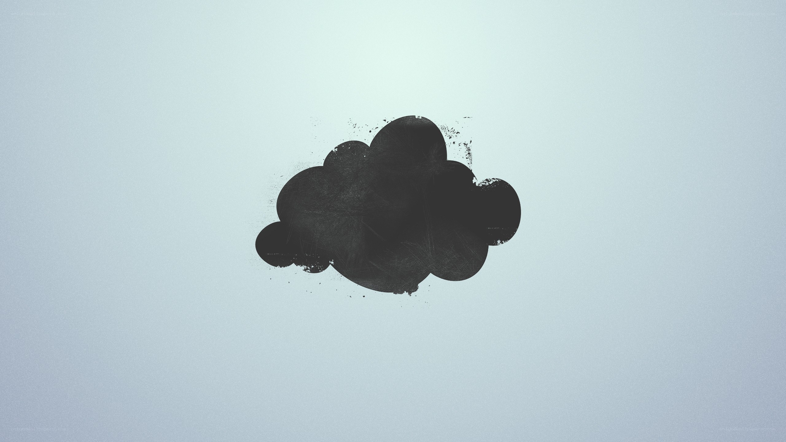black cloud on light background