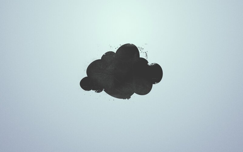 black cloud on light background