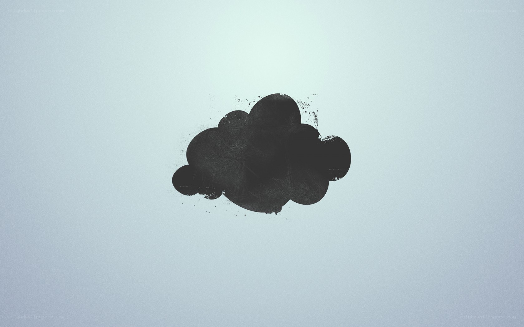black cloud on light background