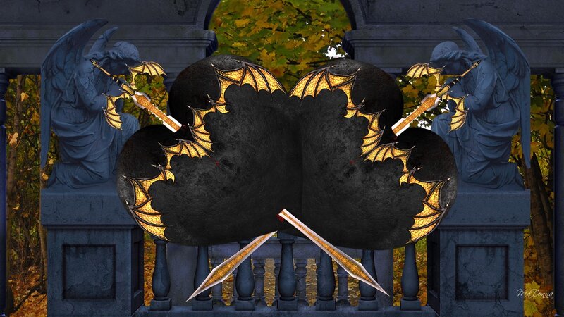 Black Cloud with Golden Wings