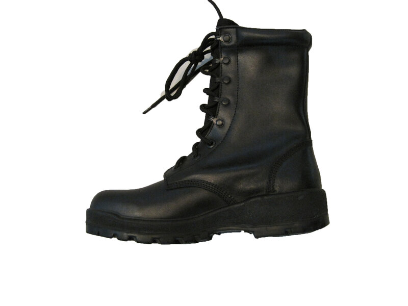 black combat boot