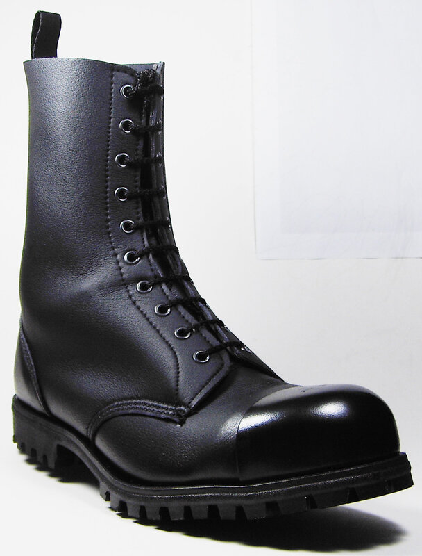 black combat boot