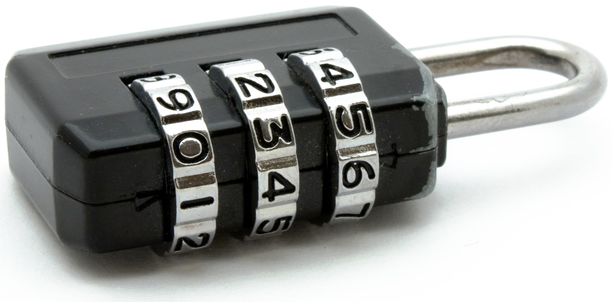 black combination lock