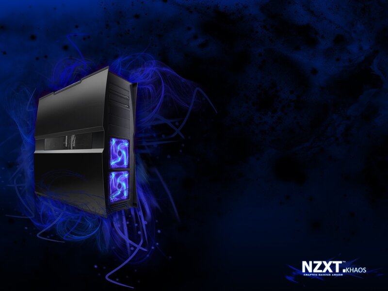 Black Computer Tower — Blue